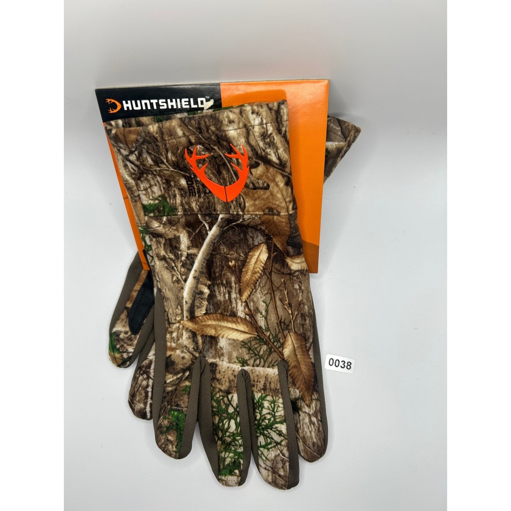 Huntshield (20 Marlin Midweight Camo Hunting Gloves S/M Palm Gripper